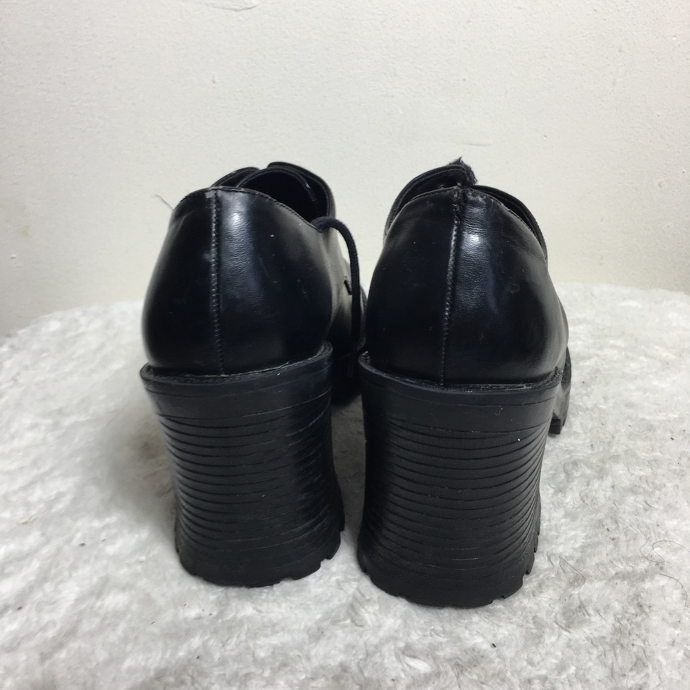 Vintage Mudd platform chunky square toe shoe black 8 - Picture 5 of 16